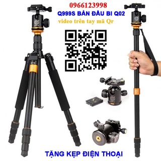 [Mã 159ELSALE hoàn 7% đơn 300K] Chân máy ảnh Q999s bản đầu bi + Bản đầu quay Video