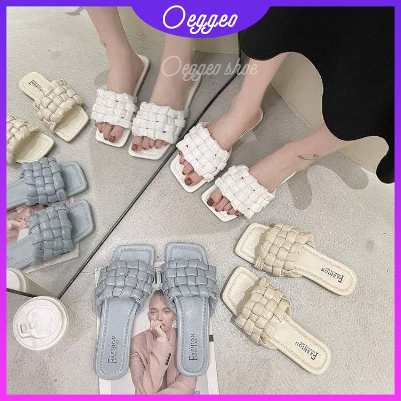 Dép Mũi Vuông Thiết Kế Giản Dị Thời Trang Dành Cho Nữ