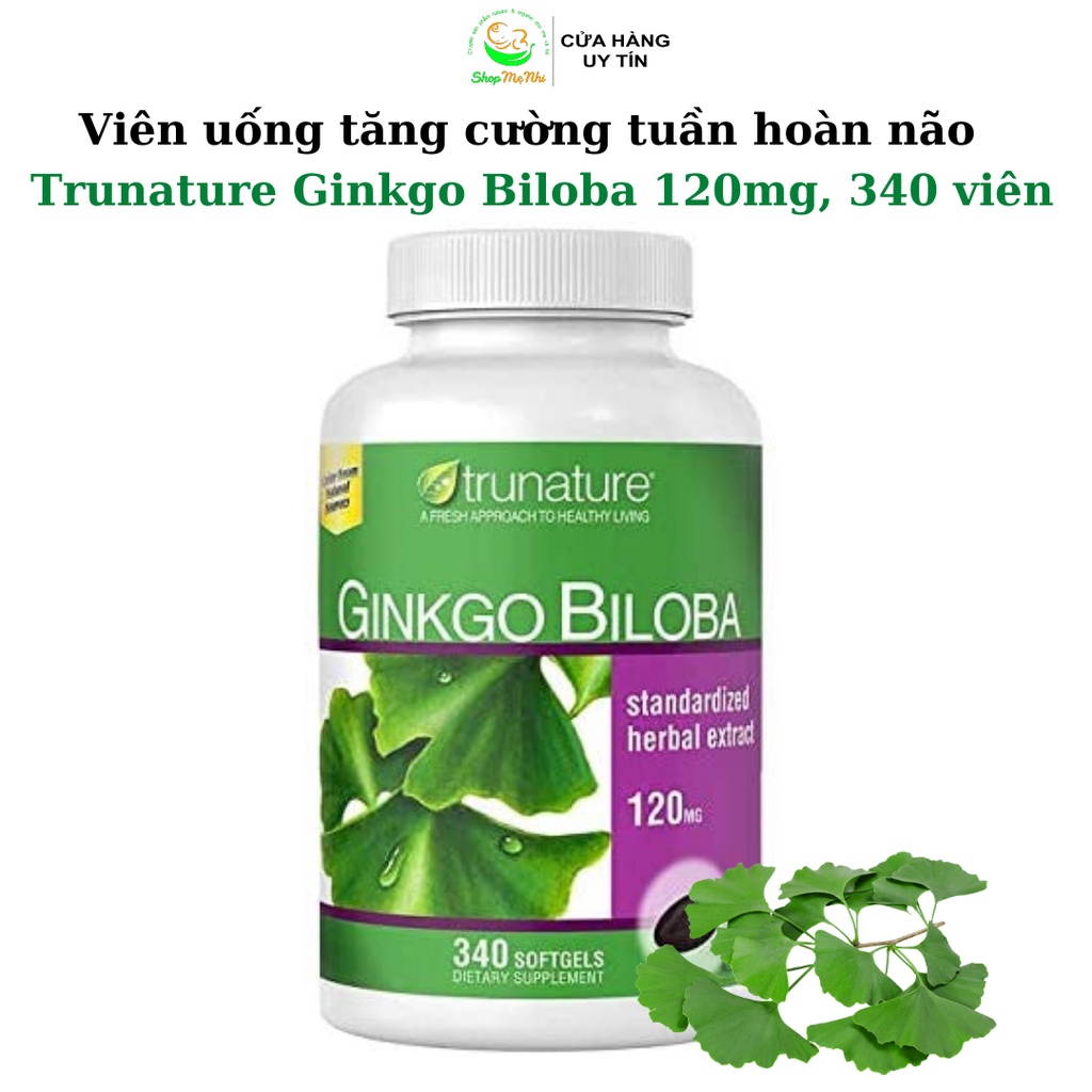 Viên Uống Bổ Não Trunature Ginkgo Biloba 120mg 340 Viên.
