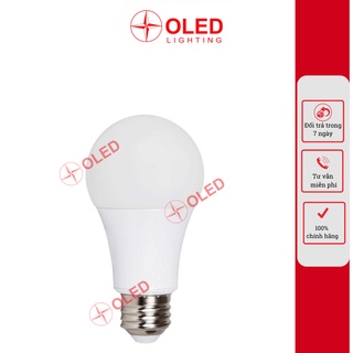 Bóng đèn led bulb tròn cảm ứng 9w có đui xoáy tròn giá rẻ, ánh sáng trắng, bảo hành 2 năm, Oled Lighting