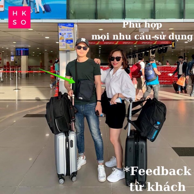 { Rẻ vô địch} Túi đeo chéo nam nữ chống nước TNF sling bag[ bảo hành 12m]