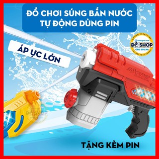 Đồ Chơi Súng Nước Tự Động Áp Lực Cao Dùng Pin Dành Cho Bé NP1 (Tặng Kèm Pin) - Đô Shop