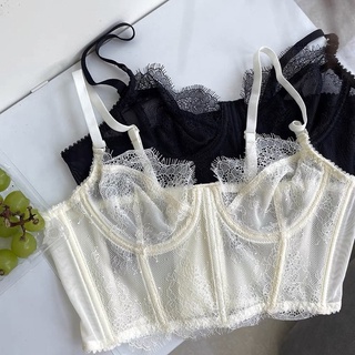 Áo bralette ren mỏng mỏng có gọng nâng ngực (Ảnh thật)