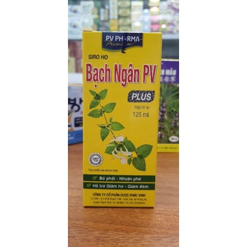 Siro ho Bạch ngân PV plus - giảm tình trạng ho khan , ho có đờm , ho dai dẳng nhiều