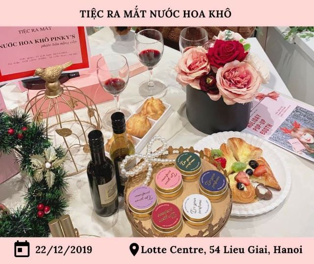 Nước hoa khô PINKY'S (CHÍNH HÃNG) tặng kèm hoa tai thời trang xinh xắn | BigBuy360 - bigbuy360.vn