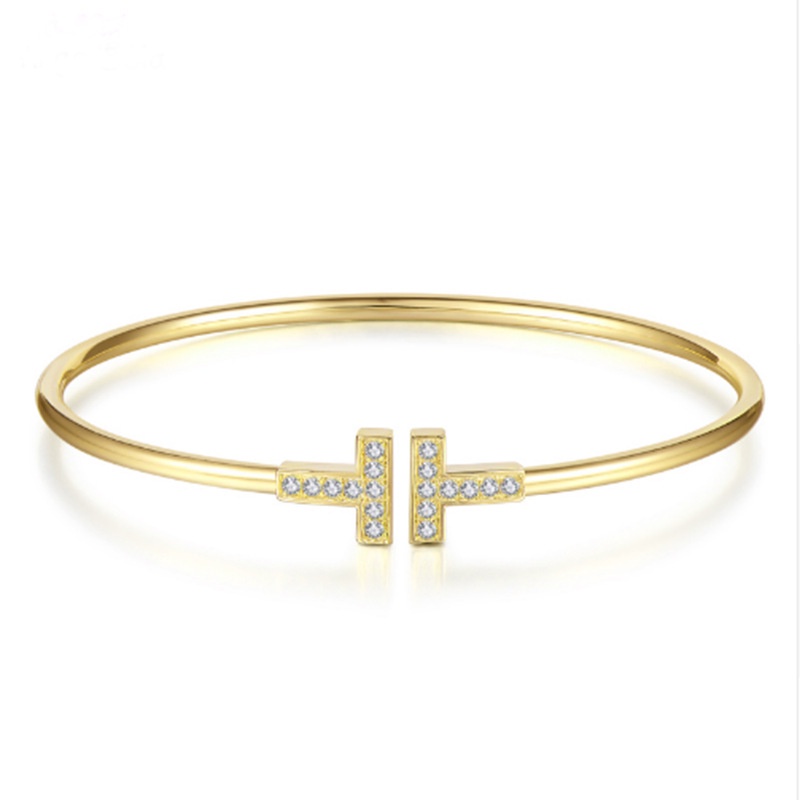 Nhẫn Hở Mạ Vàng 18K Đính Đá Zircon Phong Cách Hàn Quốc