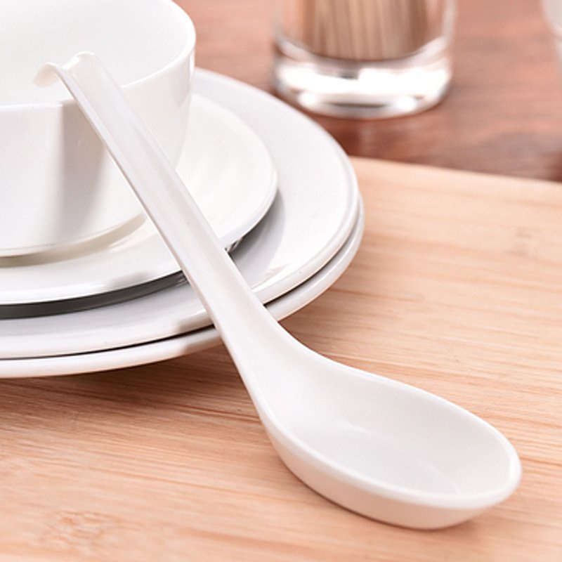 Muỗng cơm, soup cán dài bằng nhựa melamine nhiều màu cán móc chống trơn tuột