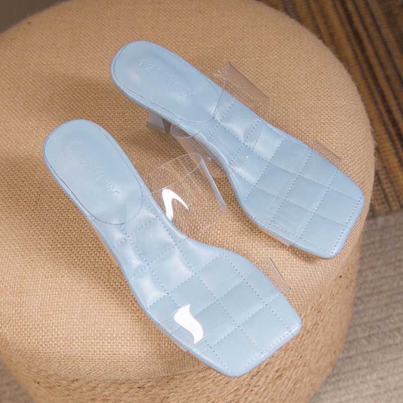 Dép cao gót IELGY quai trong suốt thời trang cho nữ