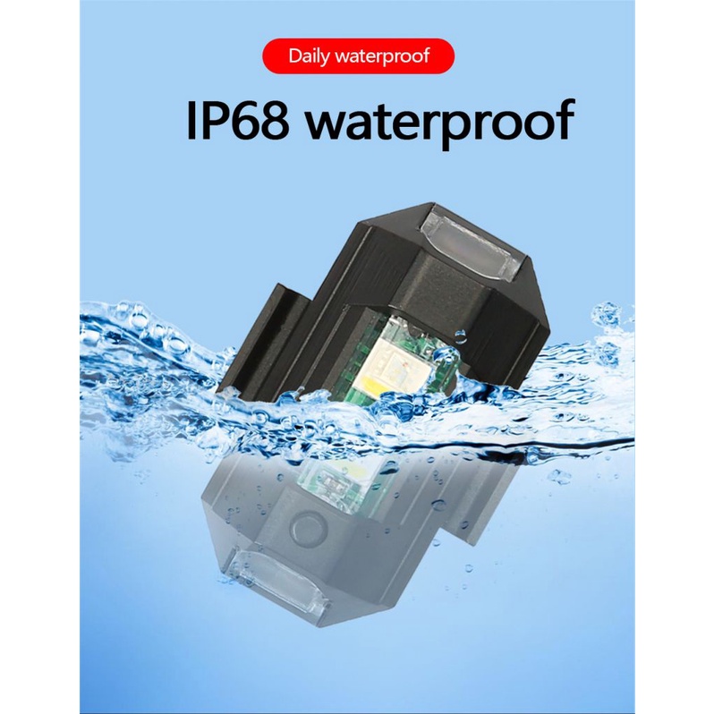 Xe máy Đèn Led 7 màu USB nạp tiền Nhấp Nháy tín hiệu ánh sáng cho xe đạp và bay không người lái