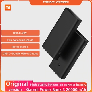 Pin sạc dự phòng Xiaomi Mi PowerBank 3 Pro 20000mAh hỗ trợ sạc laptop 45w cổng TypeC