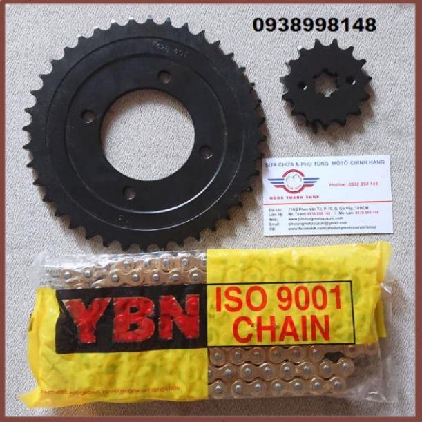 Nhông xích đĩa Husky125 Husky 125 màu đen 15 x 40 -NTS
