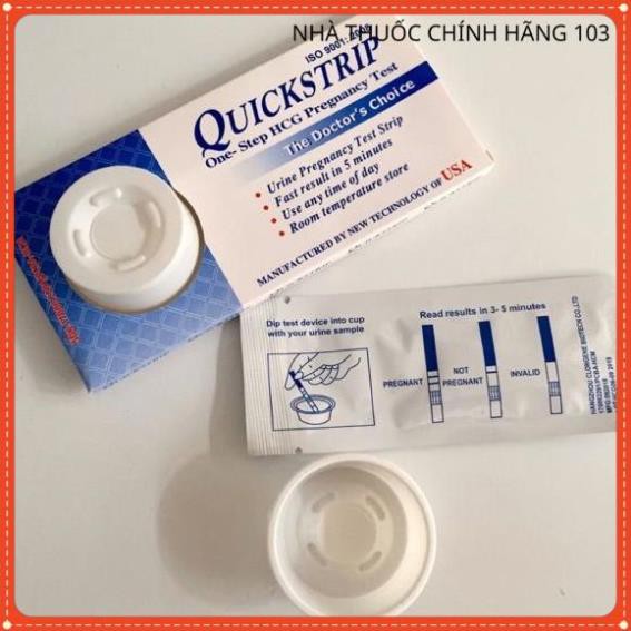 Que thử thai Quickstrip cho kết quả nhanh, chính xác