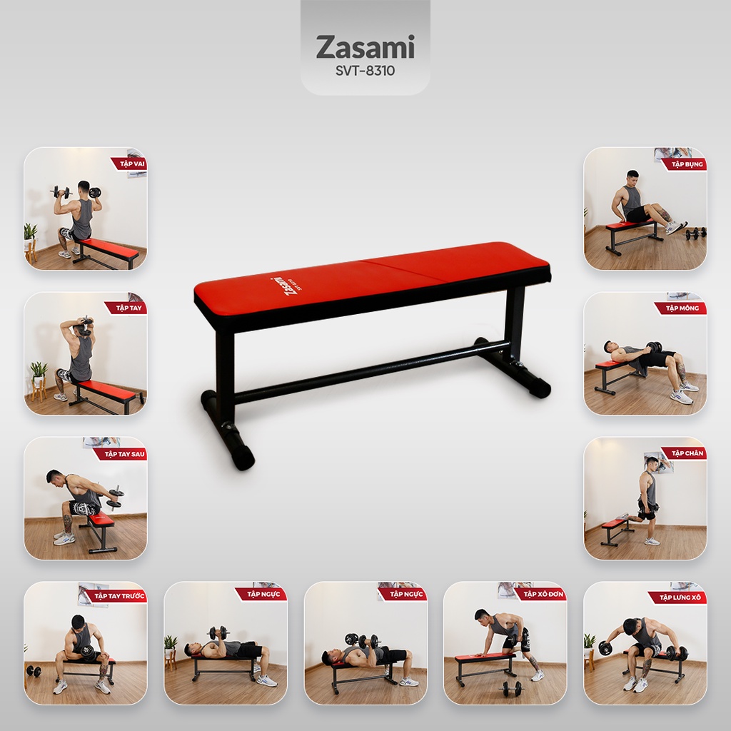 Ghế Tập Tạ Đa Năng ZASAMI SVT-8310 thiết bị tập gym tại nhà kích thước 105cm