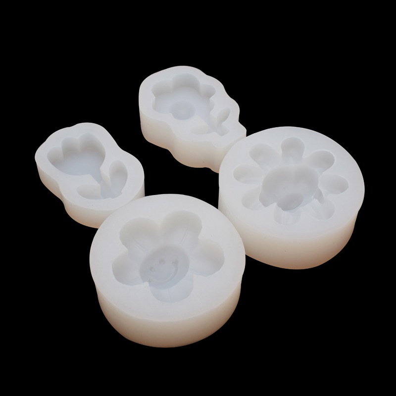 Khuôn Silicon Làm Nước Hoa Hình Bông Hoa Hoạt Hình Trang Trí Xe Hơi