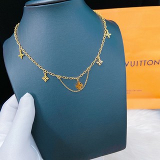 Dây chuyền titan lv -mạ vàng ko đen