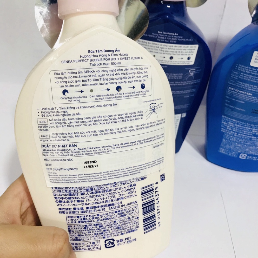 Sữa tắm dưỡng ẩm Senka Perfect Bubble for Body 500ml