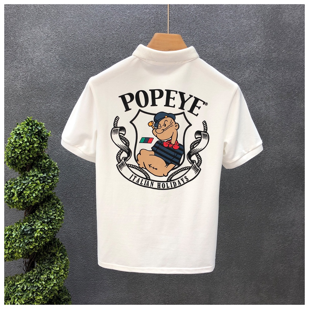 Áo polo nam Popeye vải cotton co giãn 4 chiều thấm hút mồ hôi full size áo phông nam áo thun nam