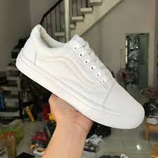 (FreeShip + Box) Giày vans old skool full trắng