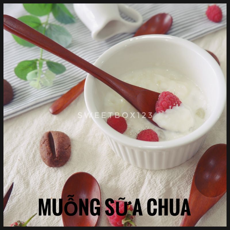 Muỗng Gỗ Sữa Chua 15cm Ăn Tráng Miệng - Thìa Gỗ Ăn Kem Sinh Tố Cà Phê - Muỗng Gia Vị Bằng Gỗ Nhãn Chống Thấm Xuất Khẩu