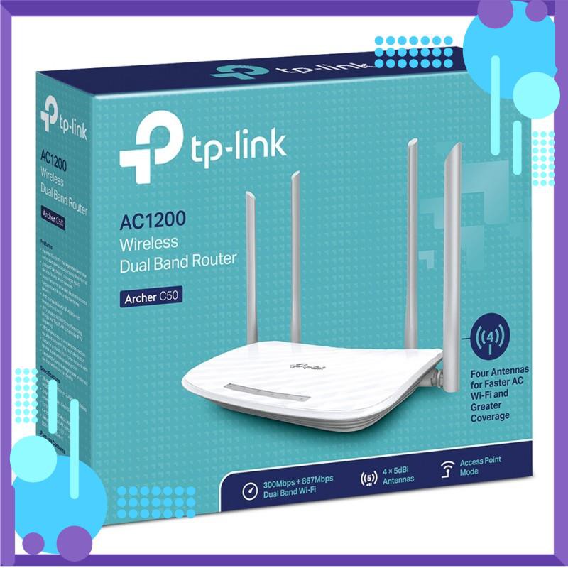 Mua ngay Router băng tần kép Wi-Fi AC1200 TPLink Archer C50 - AC1200 [Giảm giá 5%]