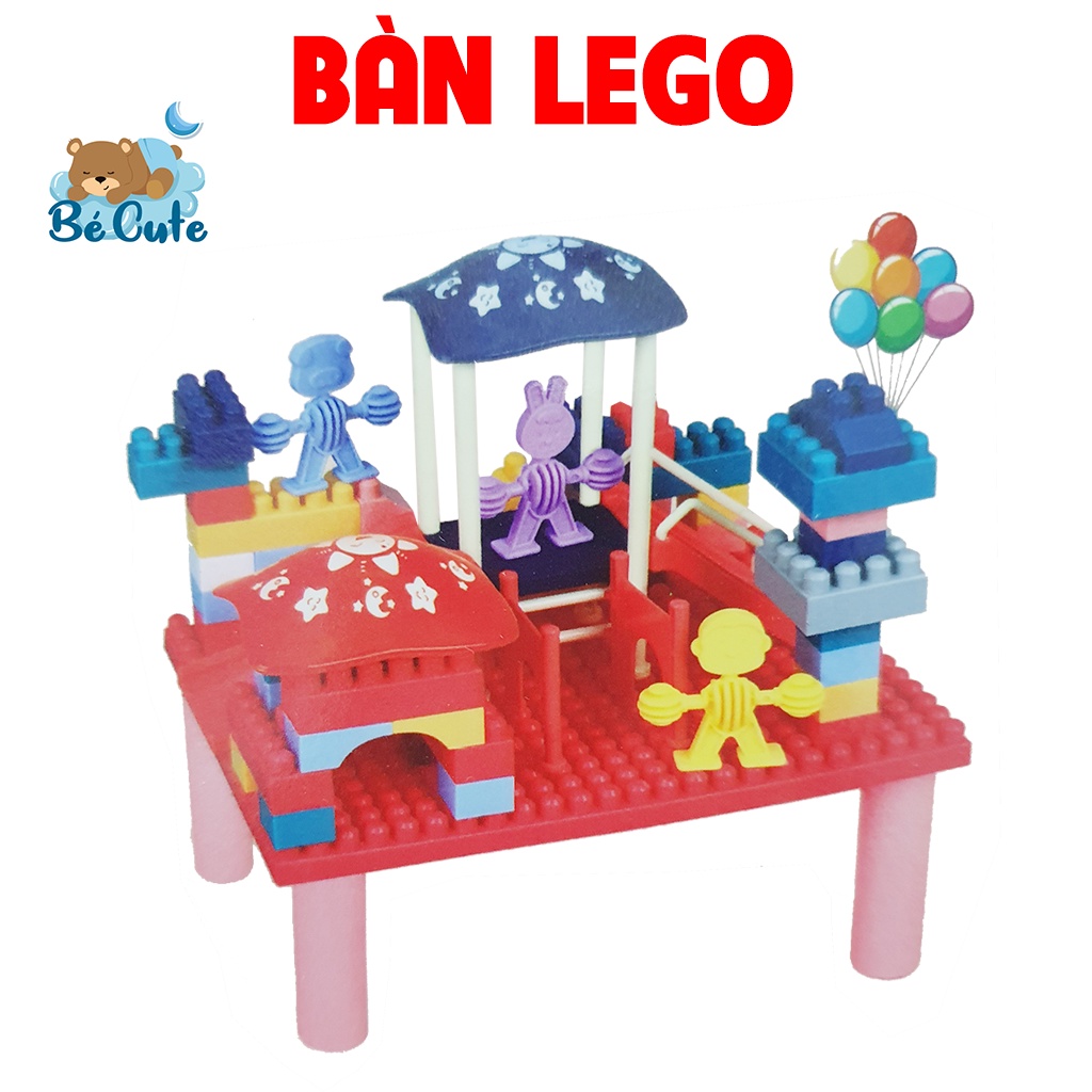 Bàn Xếp Hình Non Lego Gạch Xếp Hình Nền Đỏ Và Nền Xanh A379-9 Gach Xep Hinh Nen Do Dành Cho Bé Gái Và Bé Trai