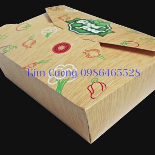 100c Hộp cơm mang đi bằng giấy