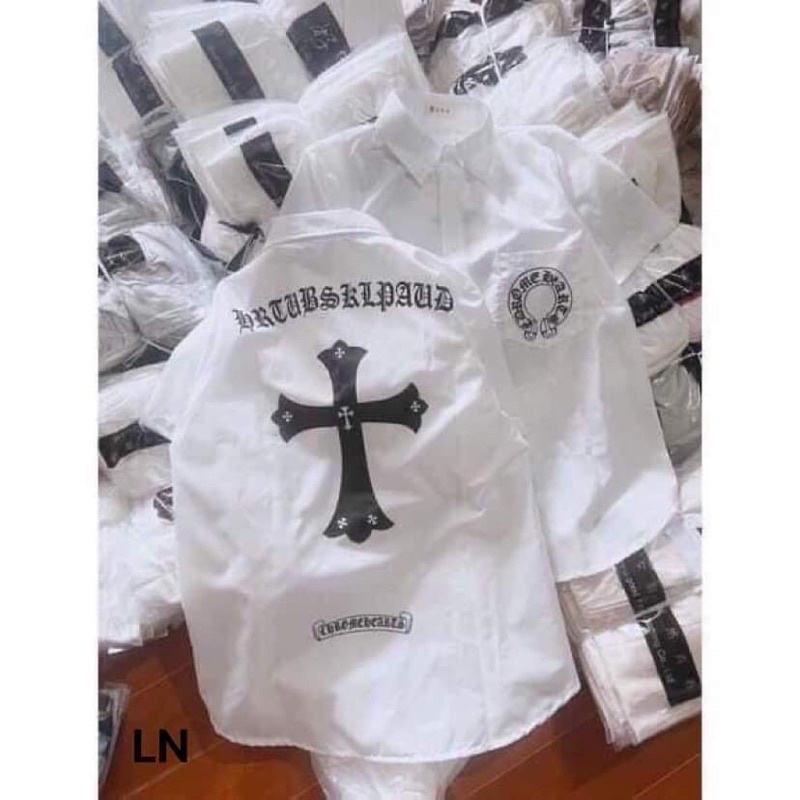 Áo sơ mi chữ thập tay lỡ TH6