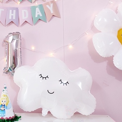 Bóng  hình đám mây cỡ lớn, siêu to trang trí tiệc sinh nhật HPBD