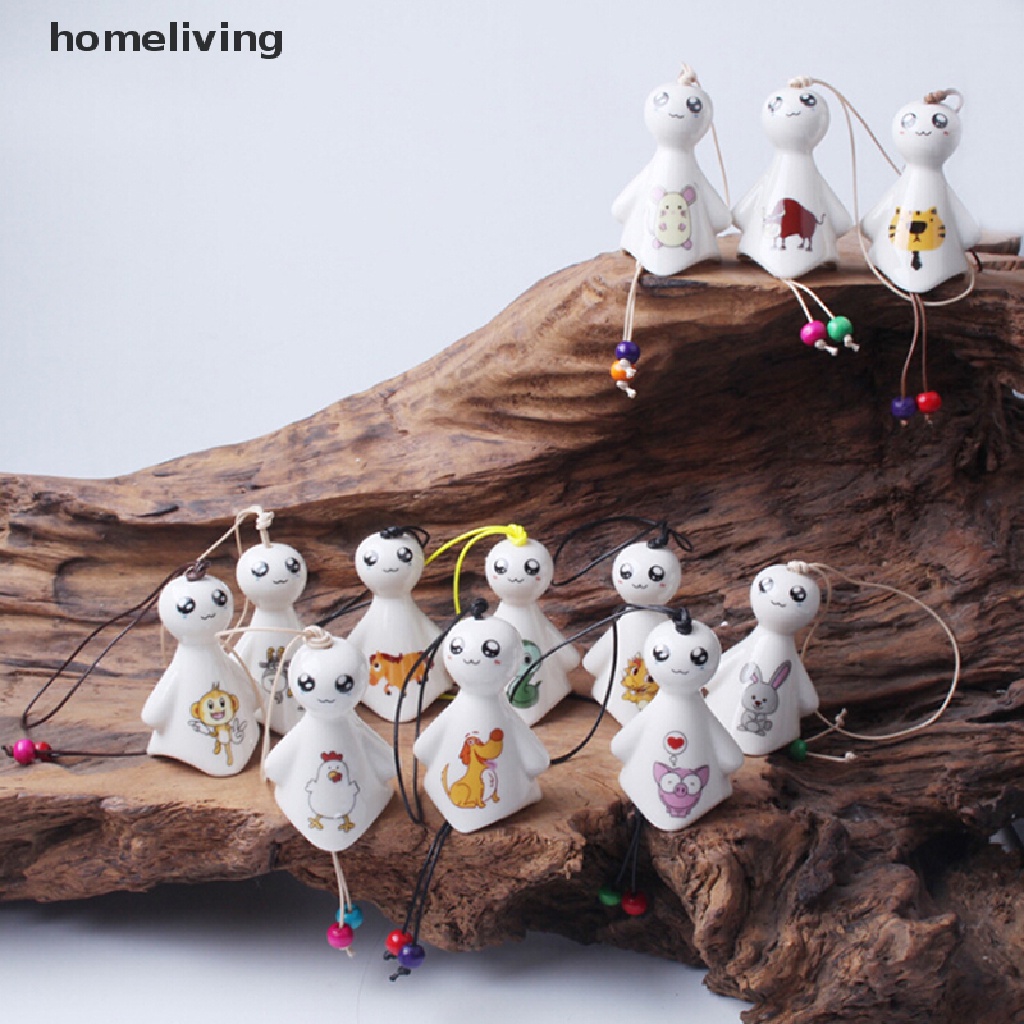 Chuông Gió Bằng Sứ Hình Búp Bê Trang Trí Nhà Cửa