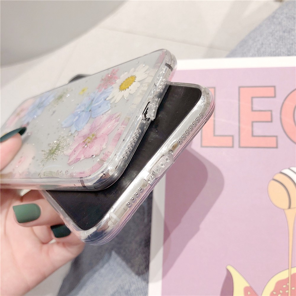 12 Pro Max Ốp điện thoại phối hoa khô thời trang cho IPHONE 6 6S 7 8 PLUS X XR XS MAX 11 PRO MAX