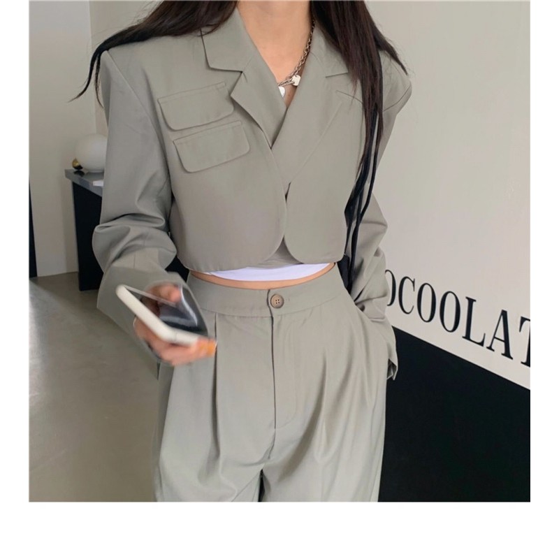 Set áo vest kiểu và quần tay Mura style Hàn Quốc thanh lịch
