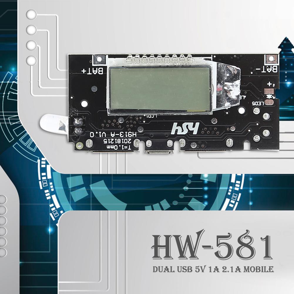 Mô Đun Sạc Pin 18650 Usb Kép 1.13 Dual Usb 5v 1a 2.1a