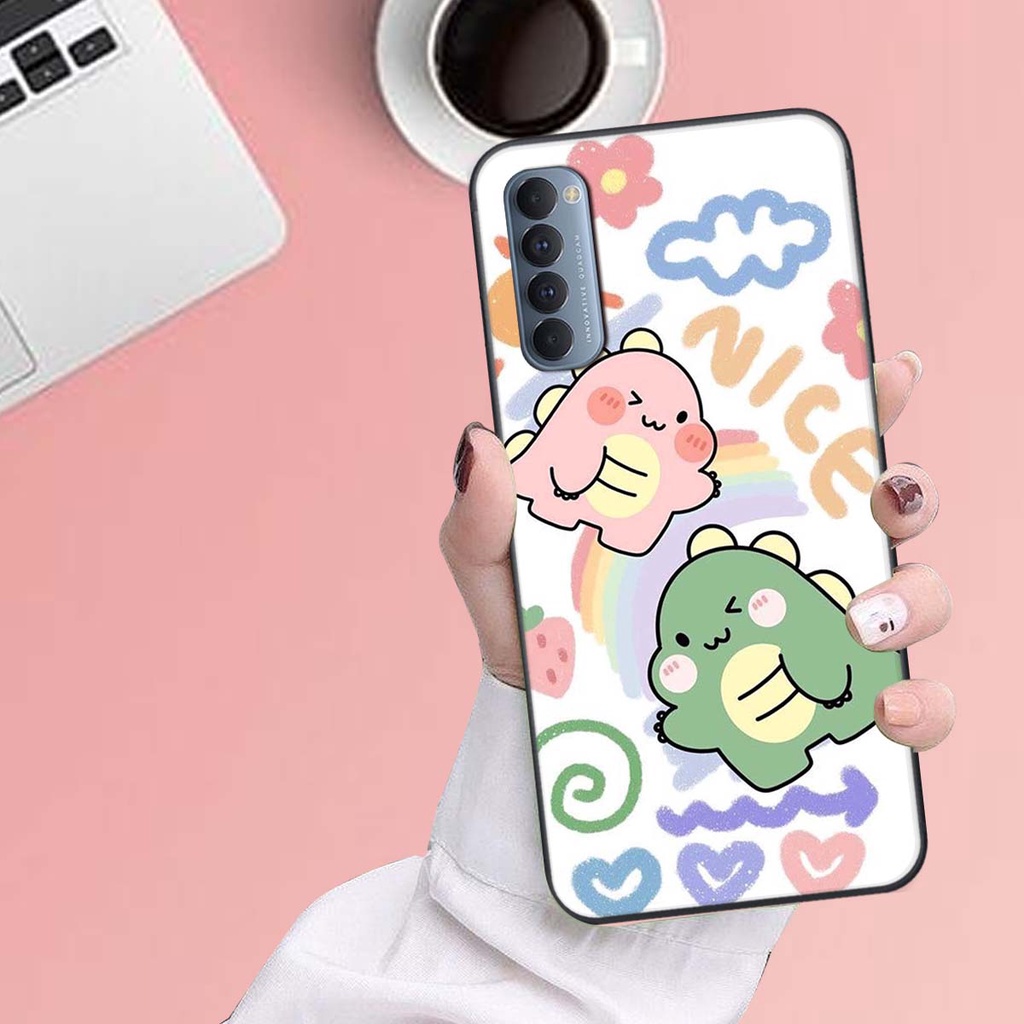 Ốp lưng Oppo RENO 4 PRO in hình khủng long , gấu nâu xinh xắn, siêu cute  mà còn vô cùng RẺ -ĐẸP