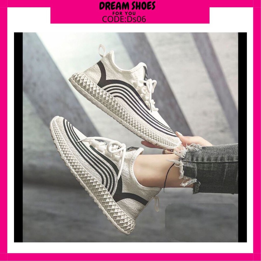 Giày sneaker cổ chun cực đẹp Hot Trend - Kèm clip và ảnh thật - Ds06