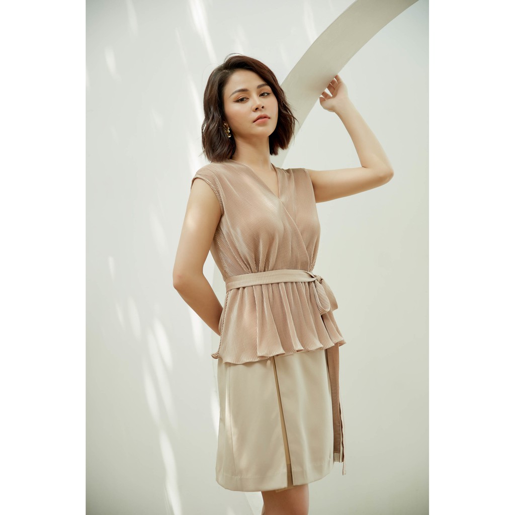 Áo Peplum dập ly nữ IVY moda MS 15M6422