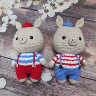 Thú nhồi bông móc len lợn handmade !
