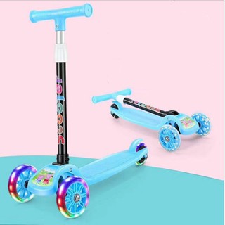 Xe trượt scooter 3 bánh có đèn phát sáng - xe trượt cho có thể gập gọn dễ dàng thông minh