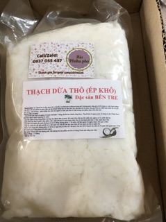 Set thạch dừa thô và hạt chia hoặc é dùng thử