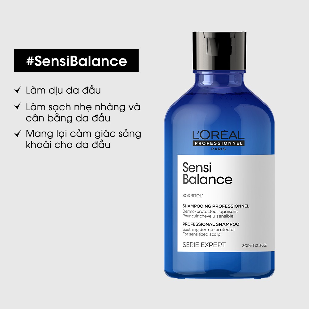 [Mã COSPPD03 giảm 10% đơn 600k] Dầu gội chăm sóc da đầu nhạy cảm Serie Expert Sensibalance 300ml