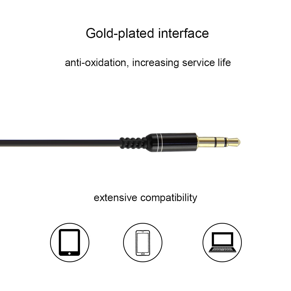 Tai Nghe Dây Dài 3m Giắc Cắm 3.5mm Âm Thanh Siêu Trầm Cho TV / Điện Thoại Thông Minh / Máy Tính Bảng / Android