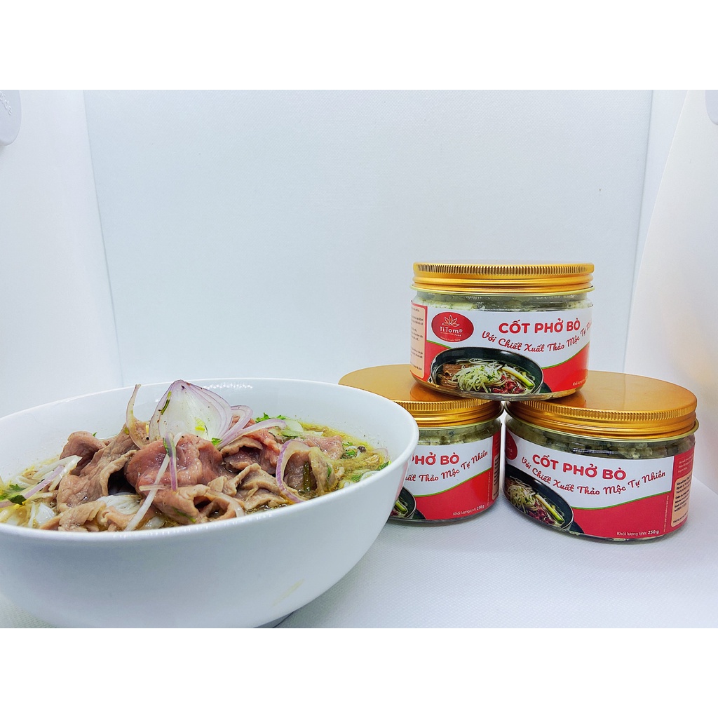 Gia vị nấu phở bò Titom Foods 250g, gói gia vị phở bò ngon, cốt phở bò chính hãng