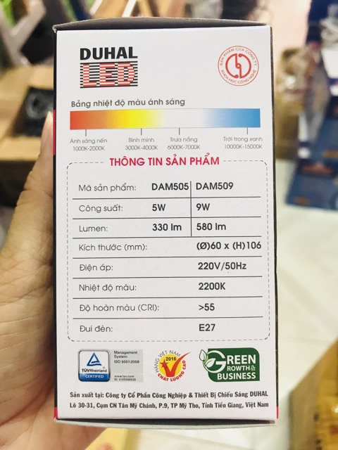 Bóng Led 5W đuỗi muỗi DUHAL