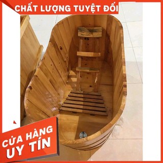Thùng tắm gỗ cao cấp - Thùng tắm gỗ cao cấp gỗ thông nhật dài 120