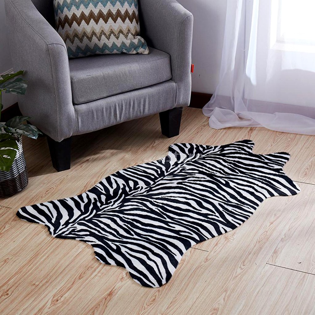 Thảm chùi chân chống trượt in hình con bò / ngựa vằn