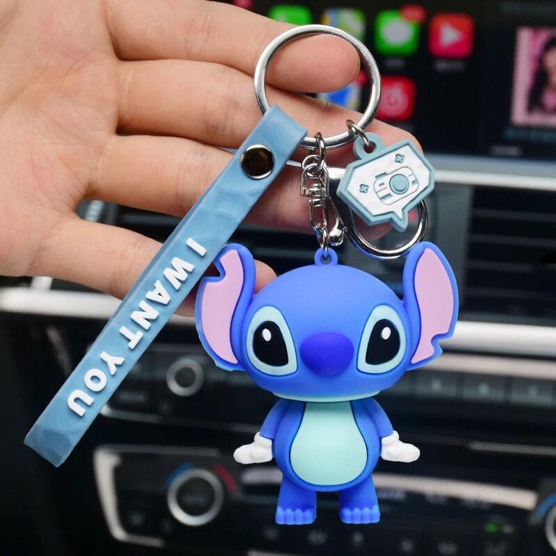 DISNEY Móc khóa hình chuột Mickey Stitch dễ thương