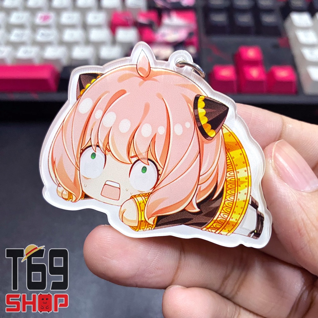 Móc khóa mica anime Spy x Family in 2 mặt khác nhau (Loại cao cấp - Hình in ép giữa 2 mặt mica)