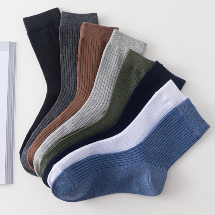 Vớ dài/ tất dài gân tăm trơn màu cho nam nữ Mua Tất (muatatshop)