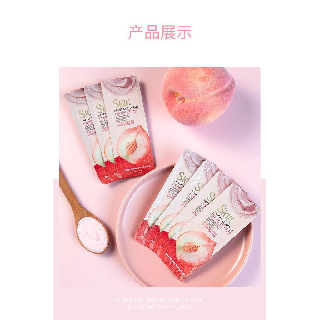 TẨY TẾ BÀO ĐÀO ARBUTIN DƯỠNG TRẮNG HỒNG LÀN DA TRAVEL SIZE 3G