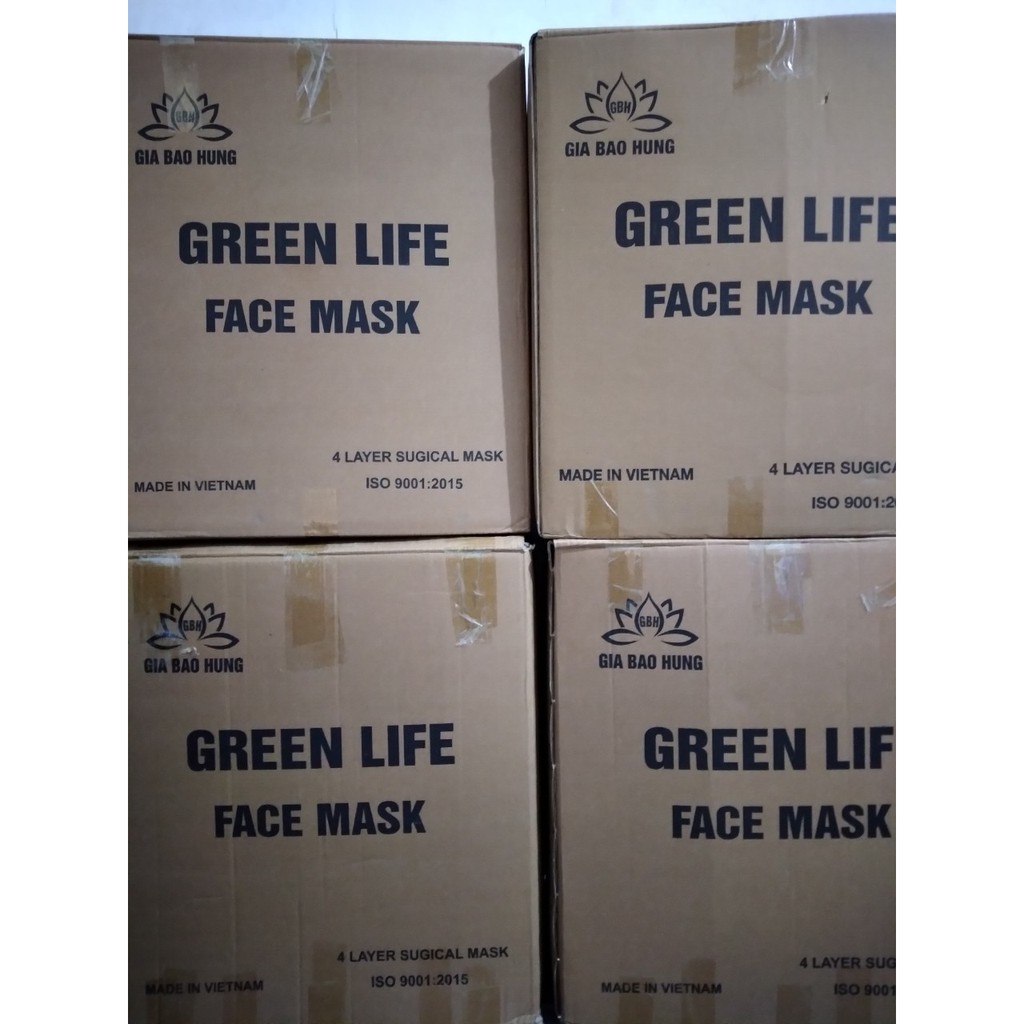 Khẩu Trang Y Tế Green Life 4 lớp - Kháng Khuẩn - Hàng Chính Hãng Xuất Khẩu (Nguyên Tem,Hộp)