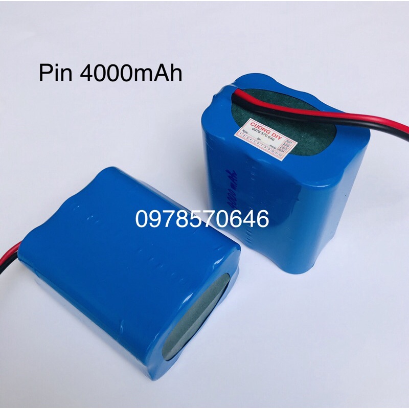 Pin 3S -12V Li-ion 18650 dung lượng (6000mAh), Pin mới 100%